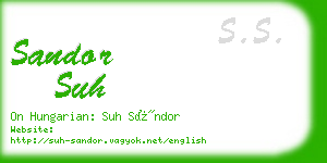 sandor suh business card